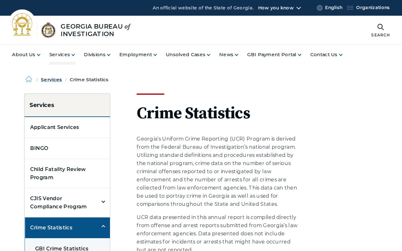 GBI statistics source for Folkston criminal records