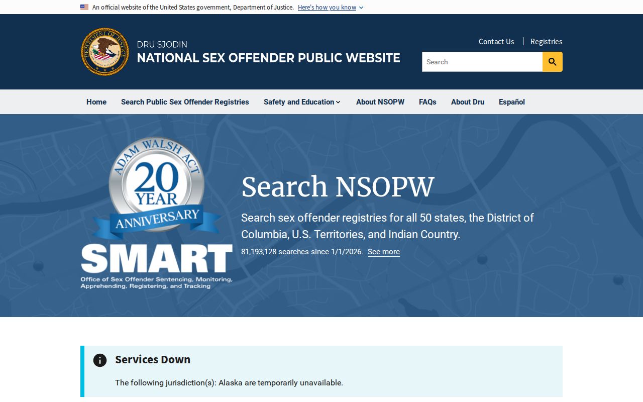 NSOPW national search supporting a Charlton County sex offender lookup